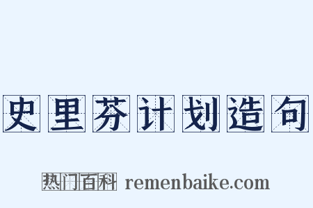 史里芬计划造句是什么意思的图片